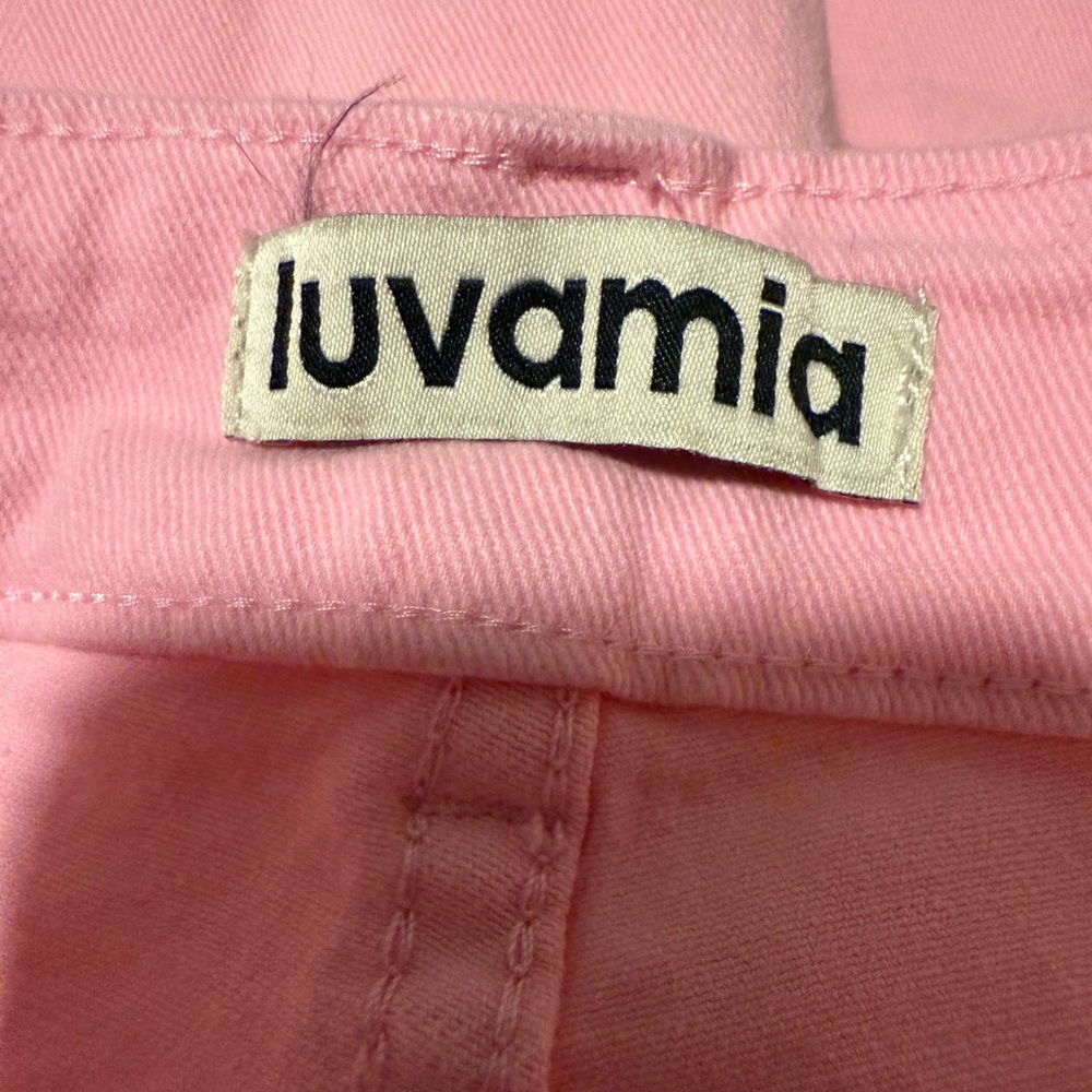 Pink Cropped Wide Leg Pants - Picture 3 of 4